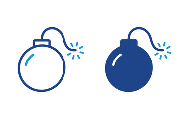 Bomb icon, Bomb symbol vector.