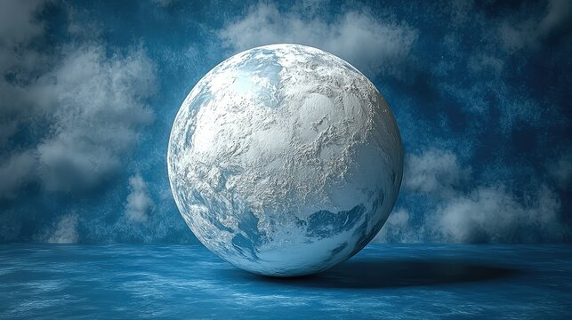 A representation of a frozen earth.