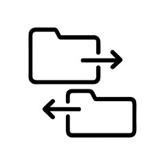 Fototapeta premium Exchanging folders with arrows illustration. Icon Symbol Illustration