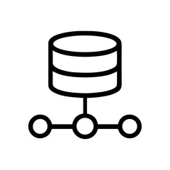 Networked data storage icon illustration. Icon Symbol Illustration