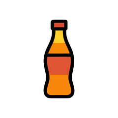 Orange soda bottle icon design. Icon Symbol Illustration