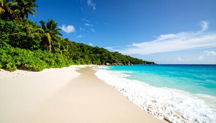 Fototapeta premium Tropical beach with turquoise water. (6)