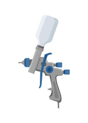 Paint sprayer gun. Simple flat illustration.