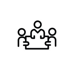 Organization management set of web icons in line style. Human resource linear icon collection. Containing business people, teamwork, structure, hierarchy, leadership and more.