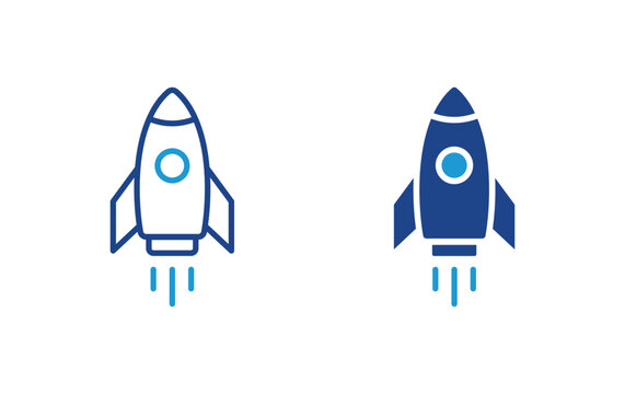 Rocket icon, rocket sign vector	