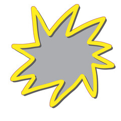 zig zag Shape with Yellow Outline