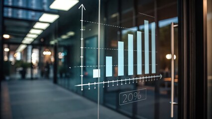 Economy - Bar Chart Draw on Glass with blank section