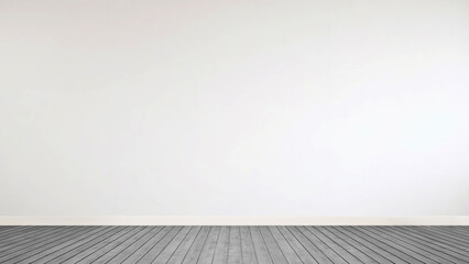 Blank wall decoration plant artwork 3d rendering with wooden floor