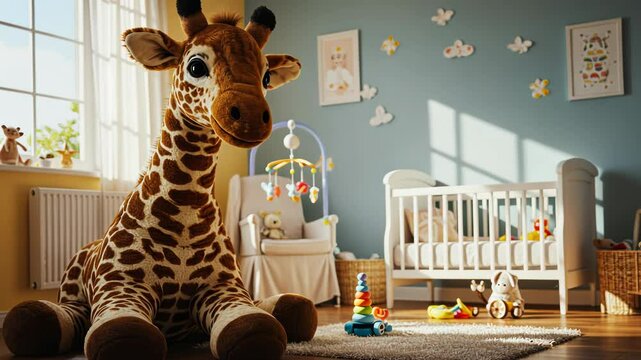 giraffe toy in the child room