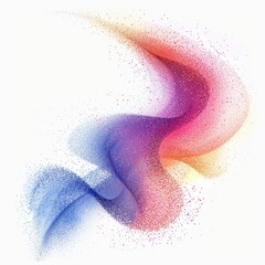 Vibrant powder swirl abstract art design with blue purple red and yellow hues perfect for background or texture