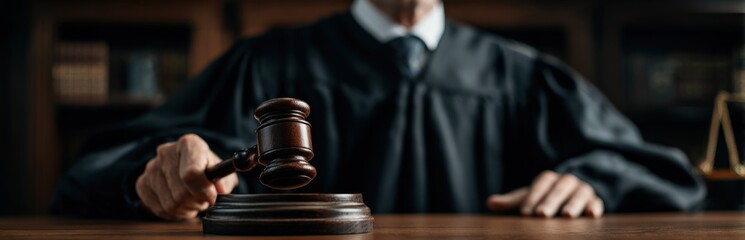 Judge holding gavel