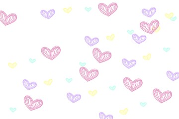 Love Hearts Illustration: Softly sketched heart illustrations float delicately across a serene space, creating a sense of gentle affection and subtle beauty.