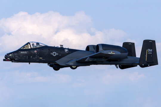 A-10 Thunderbolt II Black Livery in Flight