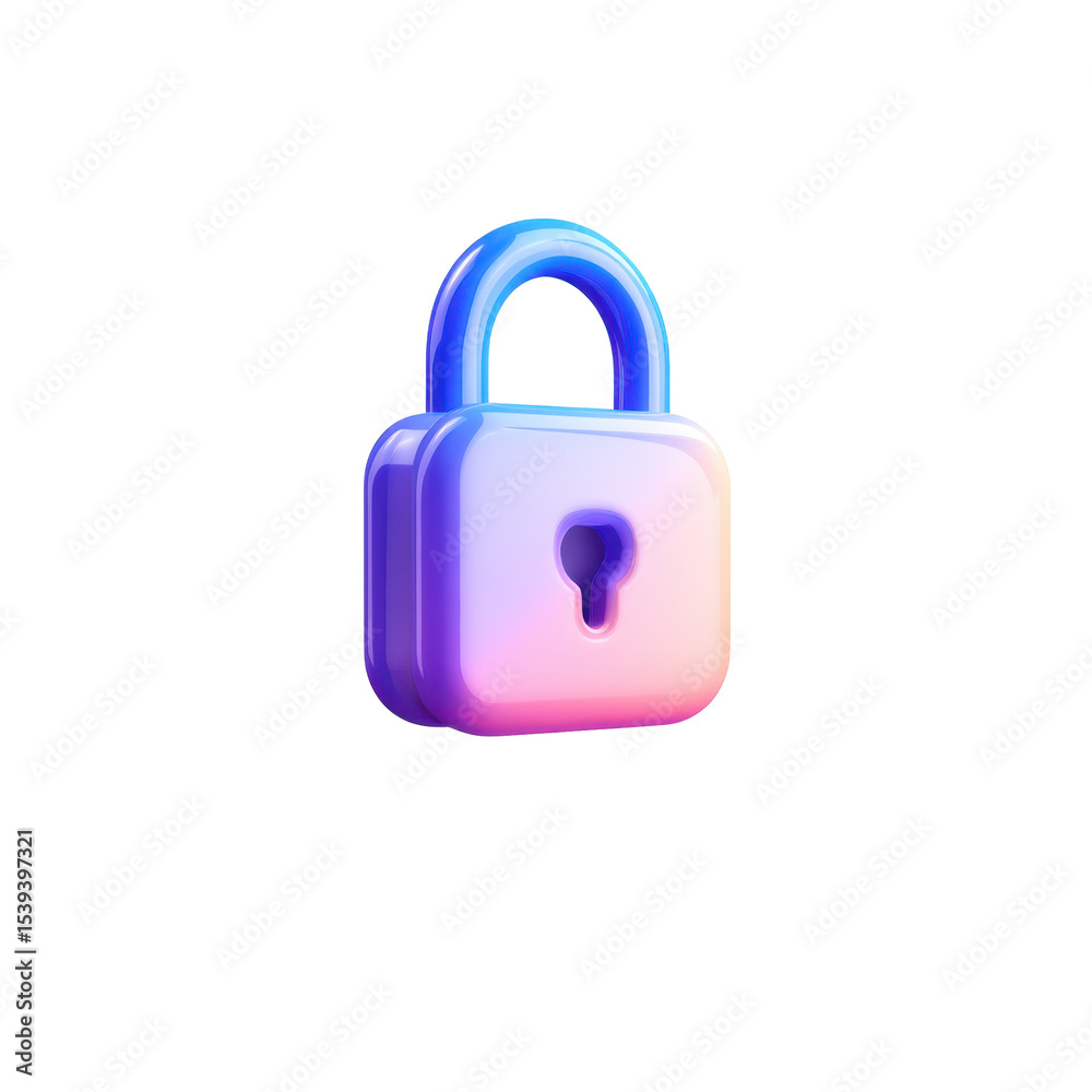 Poster a secure and transparent 3d padlock icon offering encryption and security in a png format for digita