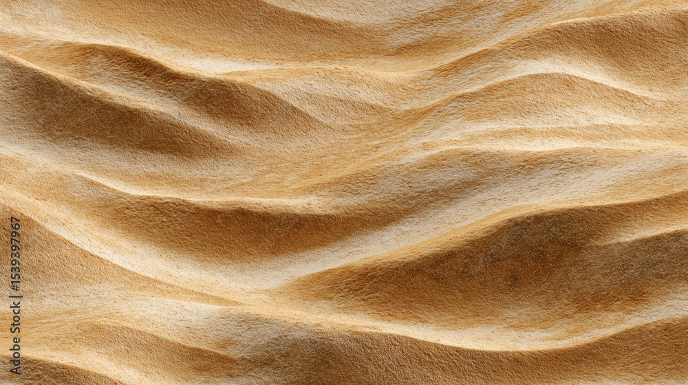 Poster textured sandy background with wavy patterns creates natural and calming effect. undulating lines re