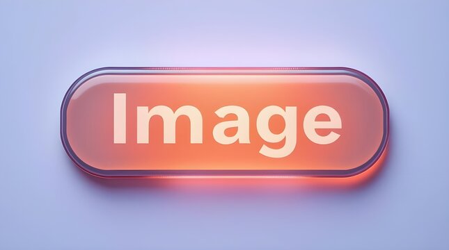 A modern and clean "Image" button design. The button should have a soft gradient background (blue to purple), rounded edges, a subtle shadow for depth, and smooth glossy highlights. The text "image'