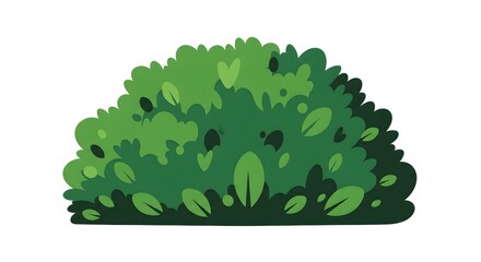 Lush Green Bush Clipart  Perfect for Landscaping Designs and Nature Illustrations