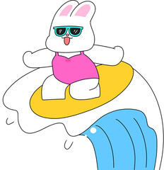 서핑하는 토끼 © 유경 정