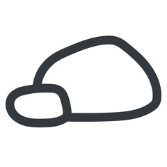 Stone or rock illustration sign icon 