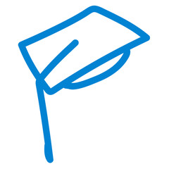 graduation cap illustration vector sign icon