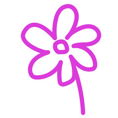 flower line art illustration doodle sign