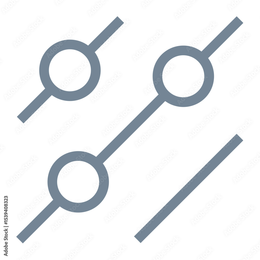 Poster abstract design featuring connected circles and diagonal lines in a minimalist gray color palette de