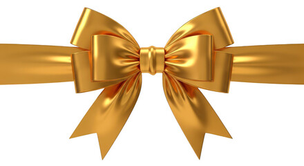 Gold ribbon bow decoration