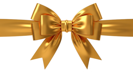 Gold ribbon bow decoration