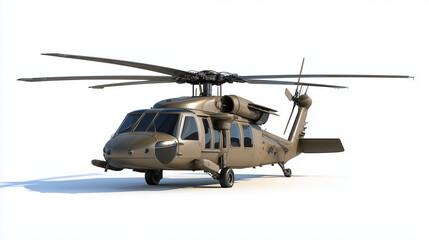 Fototapeta premium Armored Helicopter Aircraft Studio Background