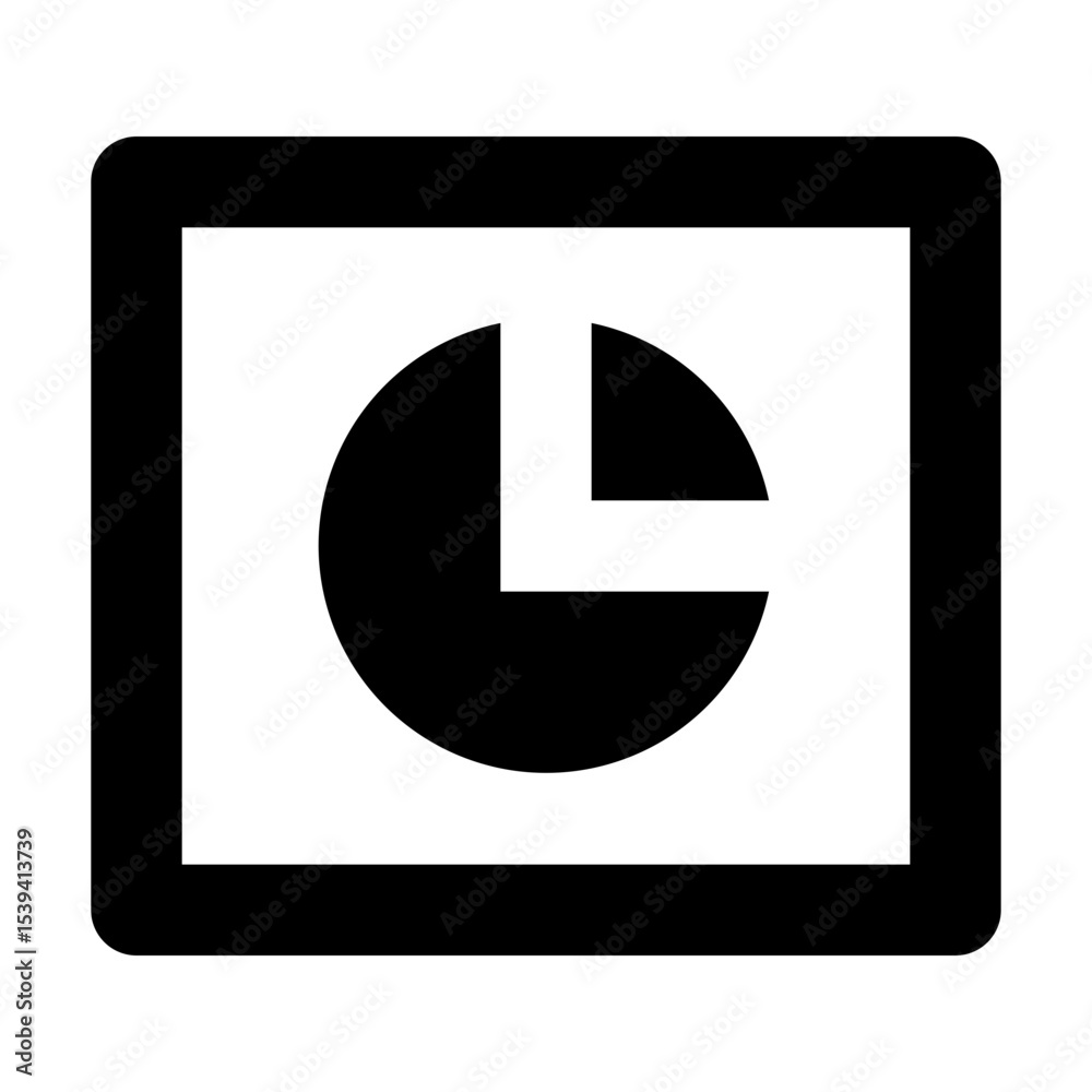 Poster black square containing a partial circle with a perpendicular line forming a corner shape inside it