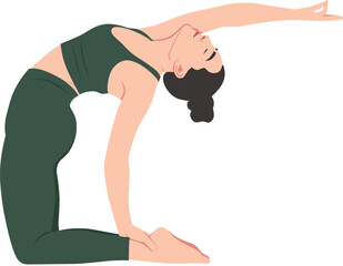 Woman in Camel Pose Yoga