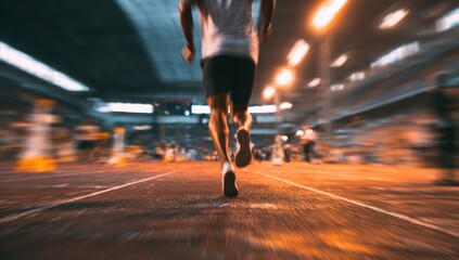 Runner in motion