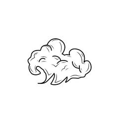 hand drawn comic explosion smoke cloud icon