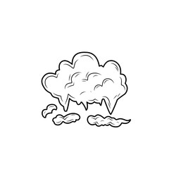 hand drawn comic explosion smoke cloud icon