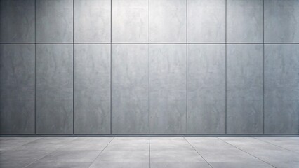 Fototapeta premium 3d rendering of a grey wall and floor tiles in the background.