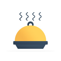 cloche icon, colored flat vector. modern and minimalist design.