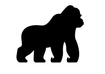 Powerful Gorilla Silhouette for Jungle Decor and Strength-Inspired Art