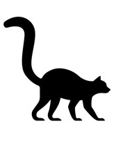 Agile Lemur Silhouette for Tropical Decor and Nature-Inspired Crafts