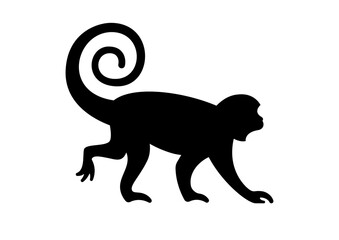 Playful Monkey Silhouette for Tropical Decor and Kids’ Craft Projects
