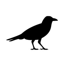 Mysterious Raven Silhouette for Gothic Decor and Nature-Inspired Crafts