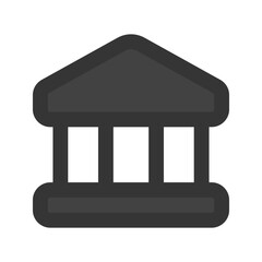 bank outline fill icon