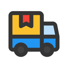 delivery truck outline fill icon