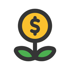 invest outline fill icon