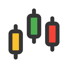 stock market outline fill icon