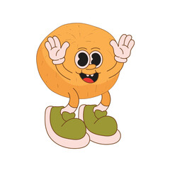Langsat fruit mascot logo character cartoon illustration