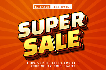 Super Sale 3d Text - Editable Text Effect