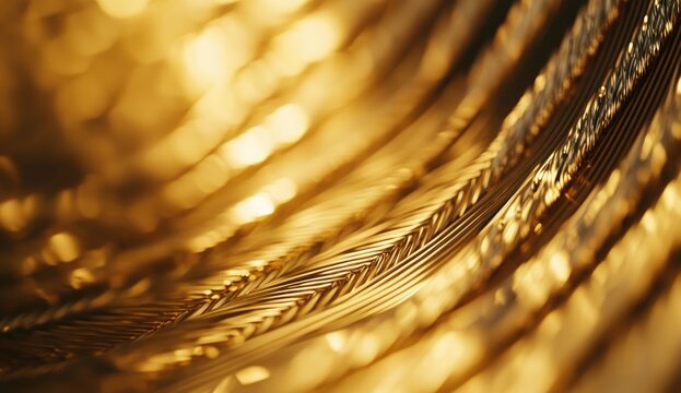 Abstract gold texture with blurred lights - Powered by Adobe