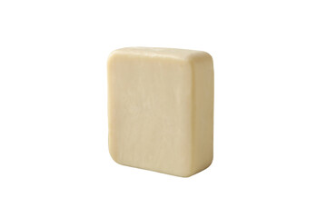 Ready-to-use creamy cheese block, isolated on white, PNG