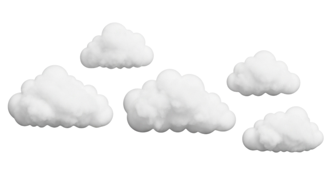 white fluffy clouds