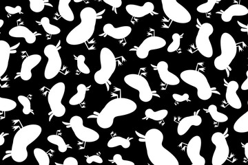 Colorful abstract pattern angry duck background